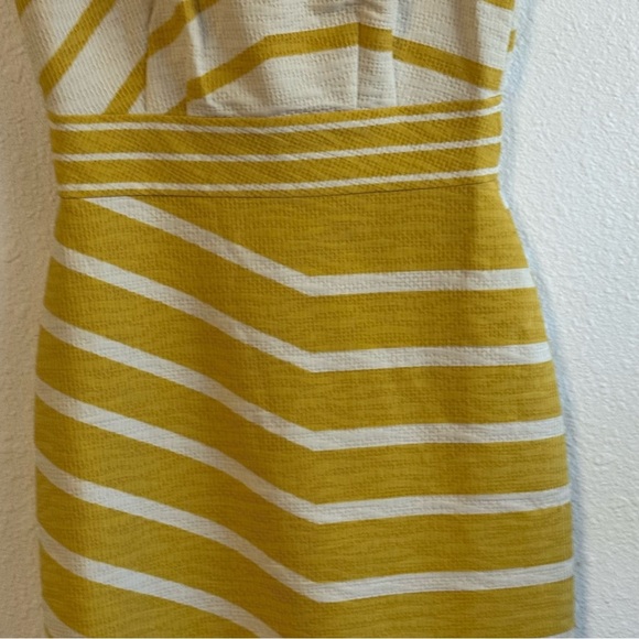 The Limited Yellow and White Striped Mini Dress - Picture 3 of 10